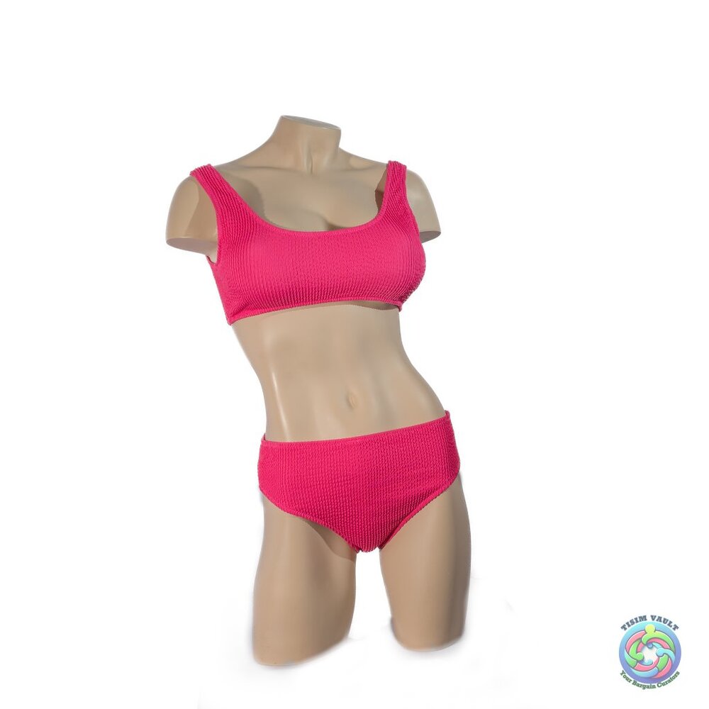 🌹 Trend-Setter Alert! - Chic Rose Red Bikini Set L - Own the Beach! 🌴